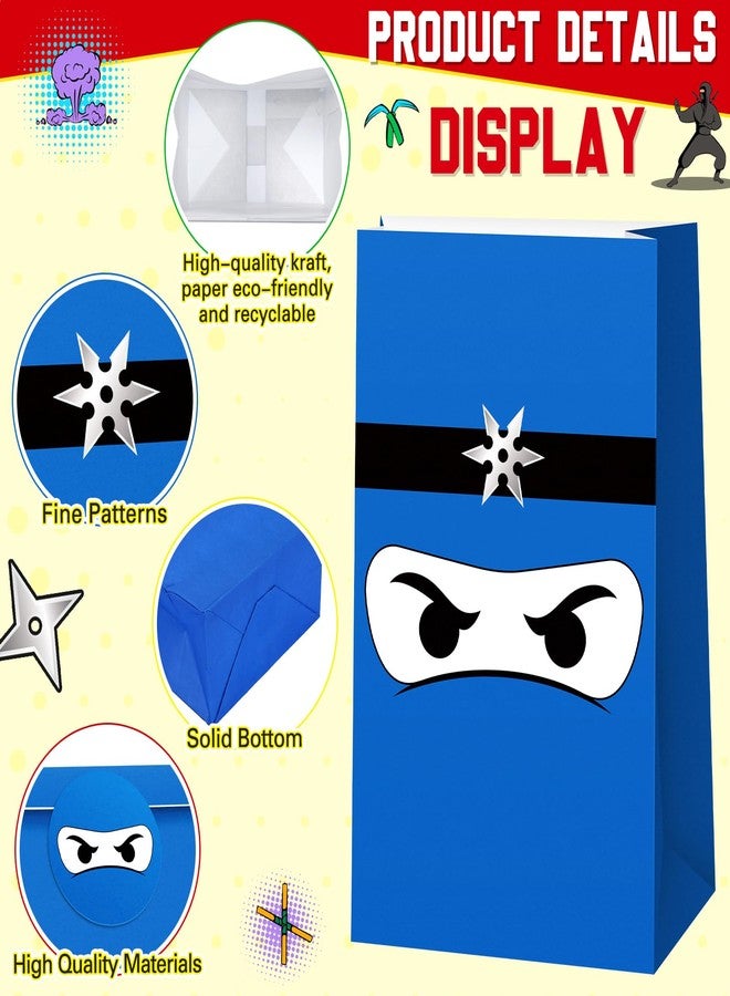 Chivertion 30 Pcs Ninja Gift Bags with Stickers Ninja Goody Gift Treat Bags for Birthday Themed Party Supplies - Image 4